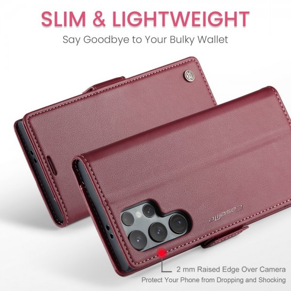 CaseMe Samsung Galaxy S25 Ultra -kotelo, 023 Series, punainen