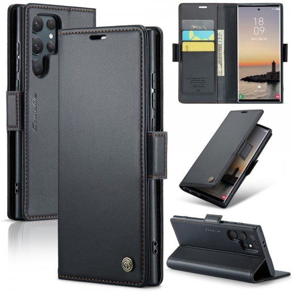 CaseMe Samsung Galaxy S25 Ultra Kotelo 023 Series Musta