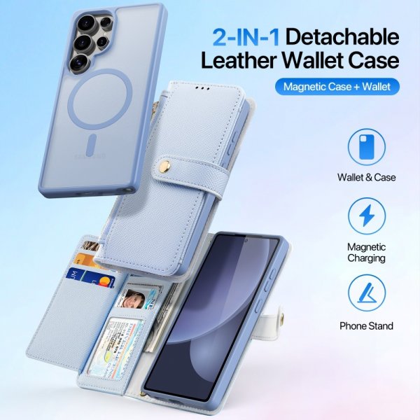 Dux Ducis Samsung Galaxy S25 Ultra -suojakuori 2-in-1 Lawa Series MagSafe sininen