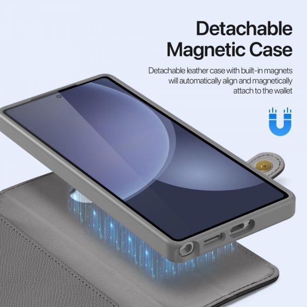 Dux Ducis Samsung Galaxy S25 Ultra -suojakuori 2-in-1 Lawa Series MagSafe harmaa