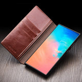 Qialino Samsung Galaxy S25 Ultra Kotelo, aitoa nahkaa, ruskea