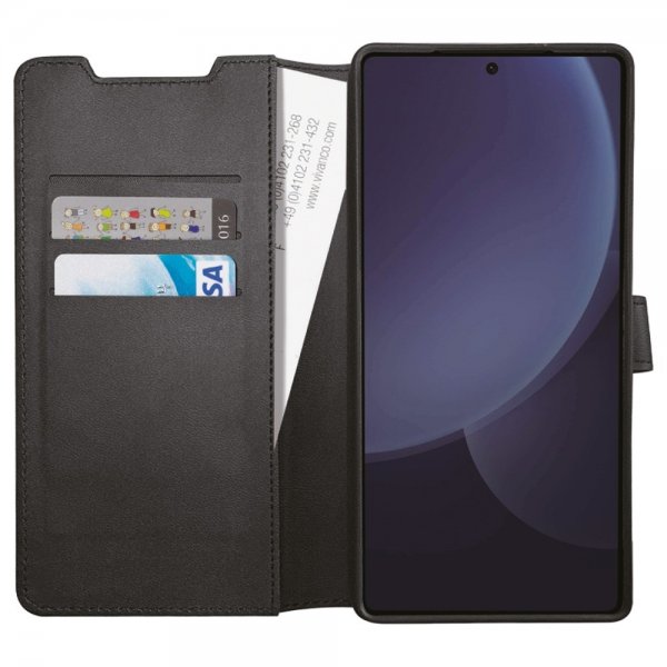 Vivanco Samsung Galaxy S25 Ultra -suojakotelo Classic Wallet, musta