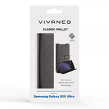 Vivanco Samsung Galaxy S25 Ultra -suojakotelo Classic Wallet, musta