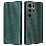 Samsung Galaxy S25 Ultra Kotelo, hiilikuitukuvioitu, vihreä