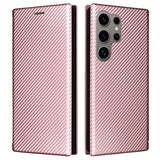 Samsung Galaxy S25 Ultra Kotelo Hiilikuitutekstuuri Ruusukulta