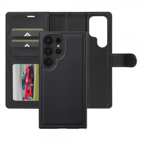 Nordic Covers Samsung Galaxy S25 Ultra -kotelo irrotettavalla MagSafe-kuorella, Raven Black