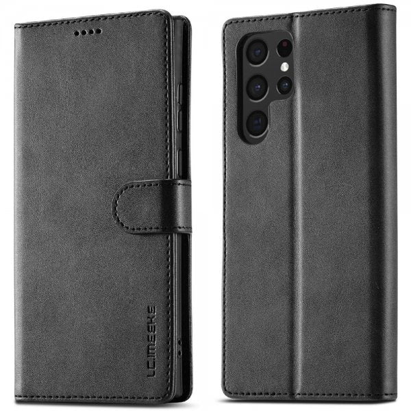 Lc.Imeeke Samsung Galaxy S25 Ultra Kotelo Korttipaikalla, Jalustatoiminto, Musta