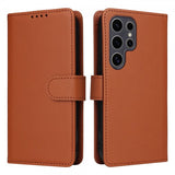 Betopnice Samsung Galaxy S25 Ultra Kotelo irrotettavalla kuorella 005 Ruskea