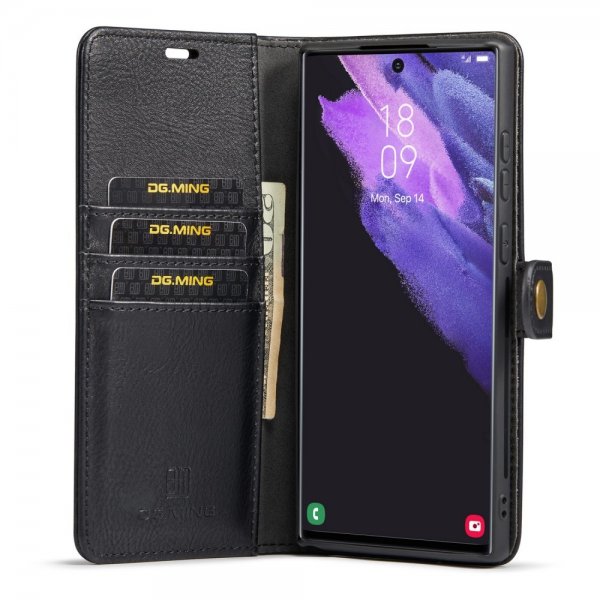 Dg.Ming Samsung Galaxy S25 Ultra -kotelo irrotettavalla kuorella, musta