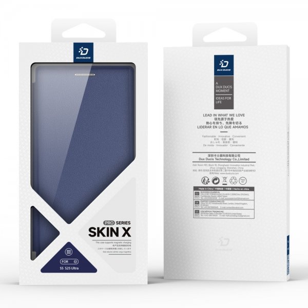 Dux Ducis Samsung Galaxy S25 Ultra Kotelo Skin X Pro Series Jalusta MagSafe Sininen