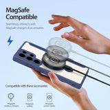Dux Ducis Samsung Galaxy S25 Ultra Kotelo Skin X Pro Series Jalusta MagSafe Sininen