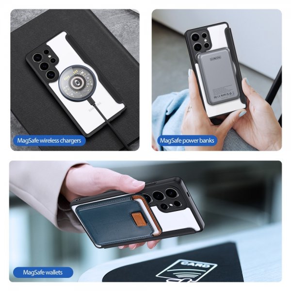 Dux Ducis Samsung Galaxy S25 Ultra -kuori Skin X Pro Series MagSafe, musta