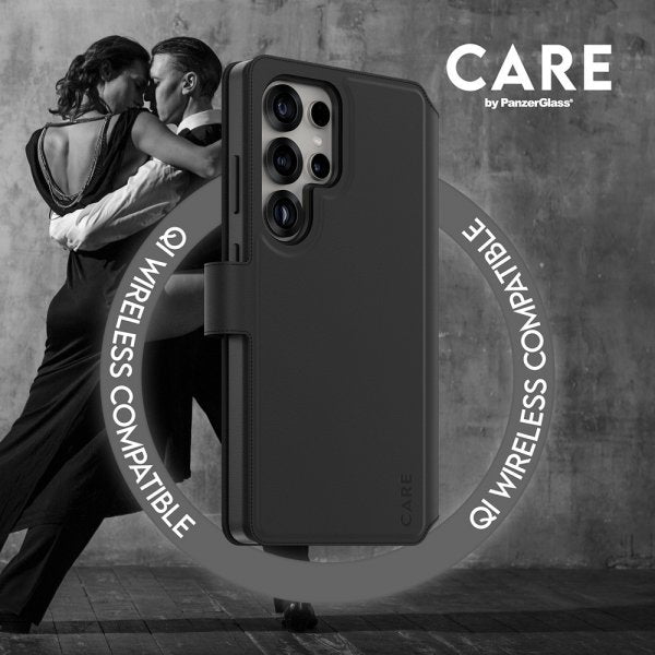 CARE by PanzerGlass Samsung Galaxy S25 Ultra Kotelo Tango Two-in-One Wallet MagSafe Musta