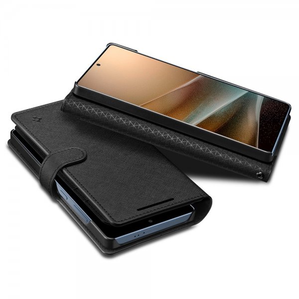 Spigen Samsung Galaxy S25 Ultra Kotelo Wallet S Musta