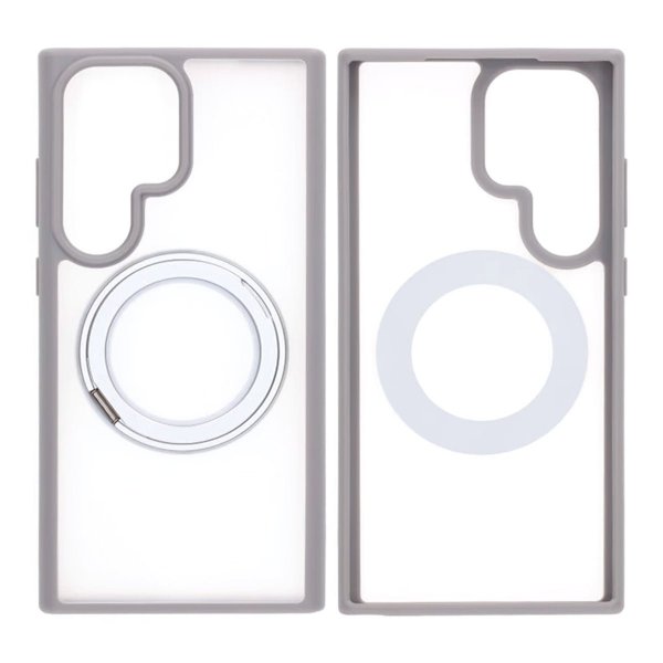 Samsung Galaxy S25 Ultra Kuori Pyörivä MagSafe Jalusta Harmaa