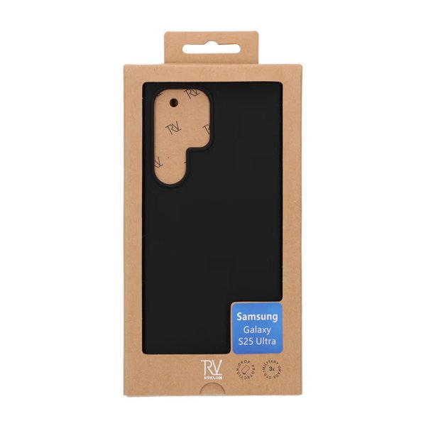 Rvelon Samsung Galaxy S25 Ultra Kuori Silikoni Musta