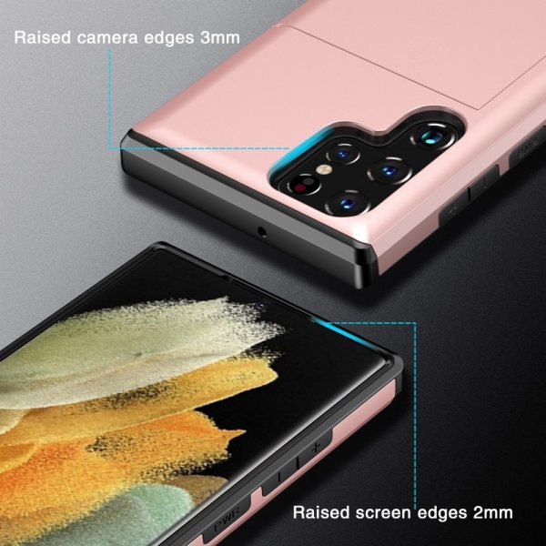 Samsung Galaxy S25 Ultra -kuoret, korttikotelo, musta