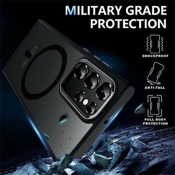Samsung Galaxy S25 Ultra Kuori Värjätyllä Reunalla MagSafe Harmaa