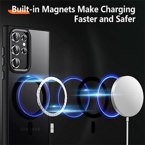 Samsung Galaxy S25 Ultra Kuori Väritetty Reuna MagSafe Musta