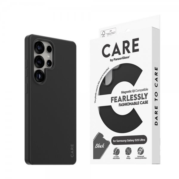 CARE by PanzerGlass Samsung Galaxy S25 Ultra Kuori Fashionable MagSafe Musta