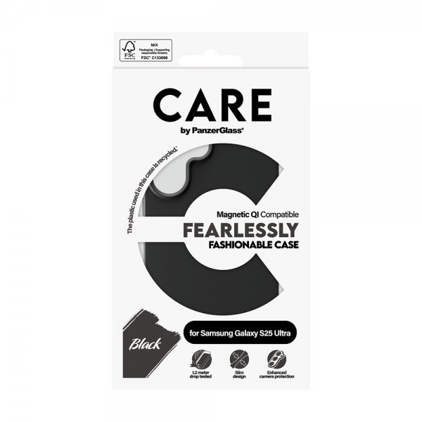 CARE by PanzerGlass Samsung Galaxy S25 Ultra Kuori Fashionable MagSafe Musta