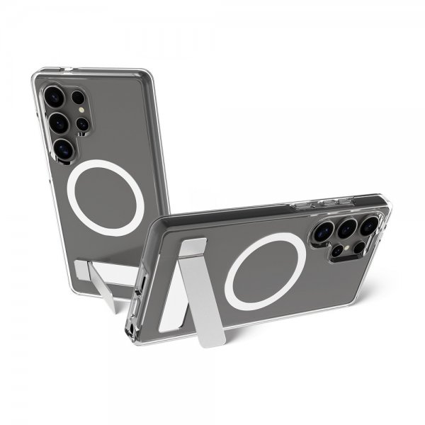 dbramante1928 Samsung Galaxy S25 Ultra Iceland Pro Qi2 Kickstand Läpinäkyvä kuori