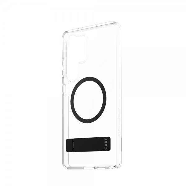 CARE by PanzerGlass Samsung Galaxy S25 Ultra -kuori, Kickstand, MagSafe, musta