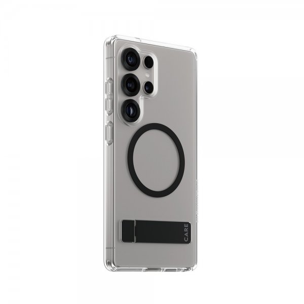 CARE by PanzerGlass Samsung Galaxy S25 Ultra -kuori, Kickstand, MagSafe, musta