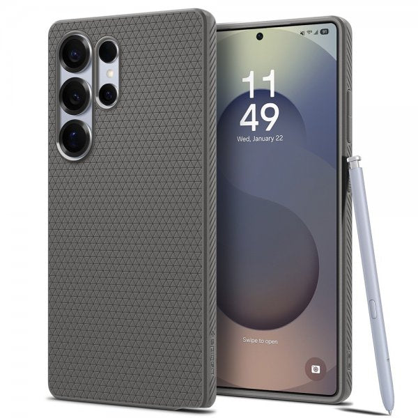 Spigen Samsung Galaxy S25 Ultra Kuori Liquid Air Marble Gray