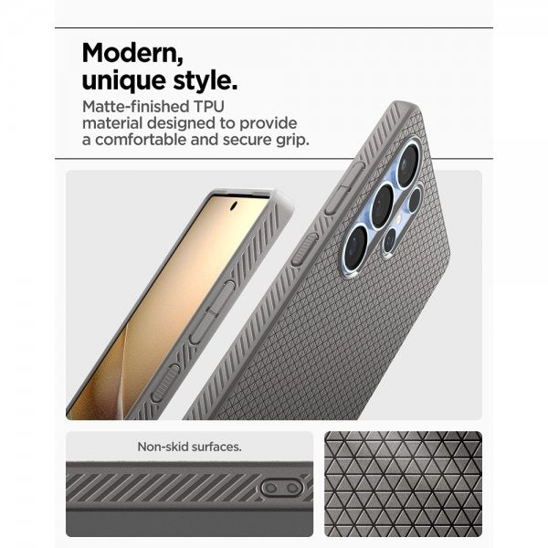 Spigen Samsung Galaxy S25 Ultra Kuori Liquid Air Marble Gray