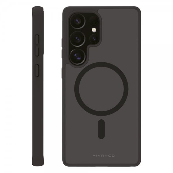 Vivanco Samsung Galaxy S25 Ultra Kuori Mag Pro Läpinäkyvä Musta