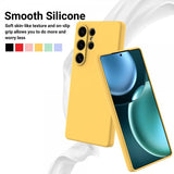 Samsung Galaxy S25 Ultra Silikonisuojakuori hihnalla, keltainen