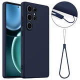 Samsung Galaxy S25 Ultra Hihna Silikoni MagSafe Tumman Sininen Suojakuori