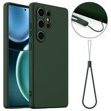 Samsung Galaxy S25 Ultra Kotelo Strap Silikoni MagSafe Tummanvihreä