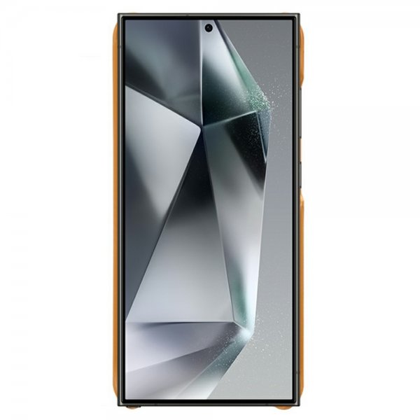 Samsung Galaxy S25 Ultra -suojakuori kahdella korttipaikalla, vaaleanruskea