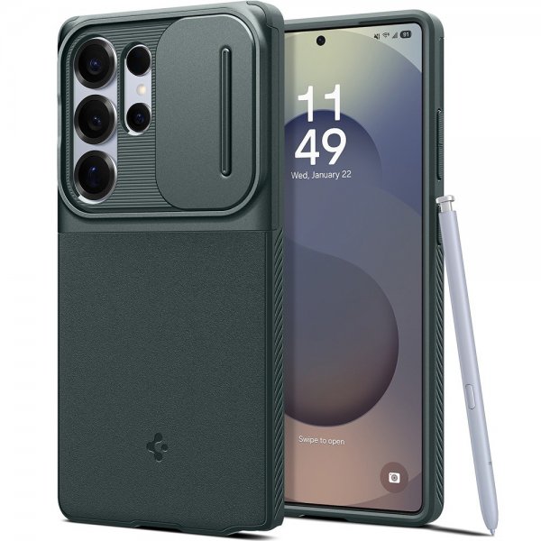 Spigen Samsung Galaxy S25 Ultra Kuori Optik Armor Abyss Green