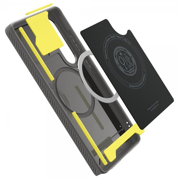 Spigen Samsung Galaxy S25 Ultra Kuori Rugged Armor MagFit Marble Gray