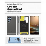 Spigen Samsung Galaxy S25 Ultra Kuori Rugged Armor MagFit Marble Gray