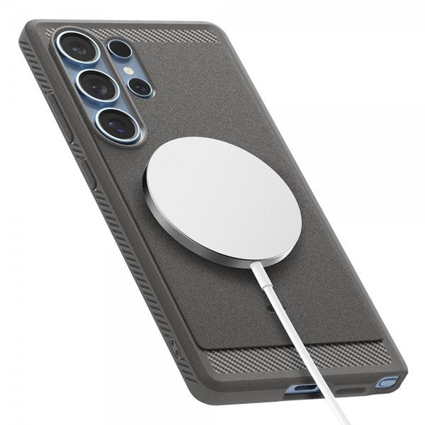 Spigen Samsung Galaxy S25 Ultra Kuori Rugged Armor MagFit Marble Gray
