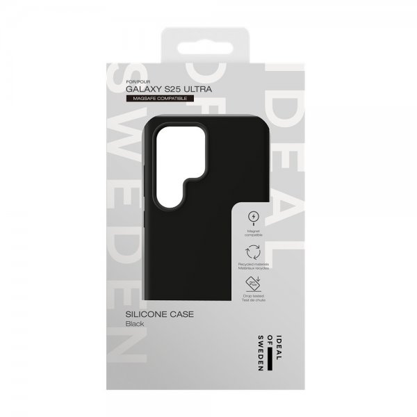 Ideal of Sweden Samsung Galaxy S25 Ultra Kuori Silicone Case MagSafe Musta
