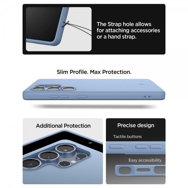 Spigen Samsung Galaxy S25 Ultra Kuori Silicone Fit MagFit Sapphire Blue