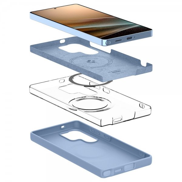 Spigen Samsung Galaxy S25 Ultra Kuori Silicone Fit MagFit Sapphire Blue