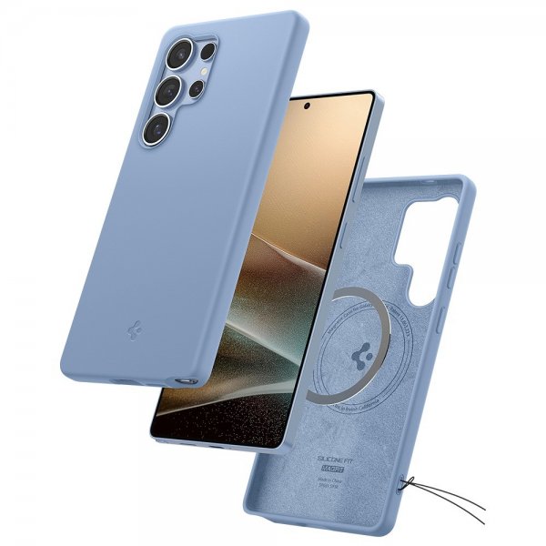 Spigen Samsung Galaxy S25 Ultra Kuori Silicone Fit MagFit Sapphire Blue