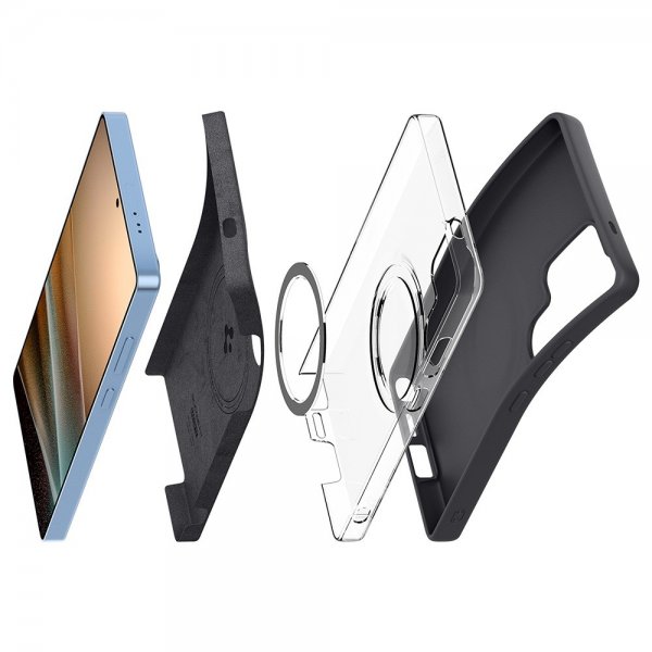 Spigen Samsung Galaxy S25 Ultra Kuori Silicone Fit MagFit Musta