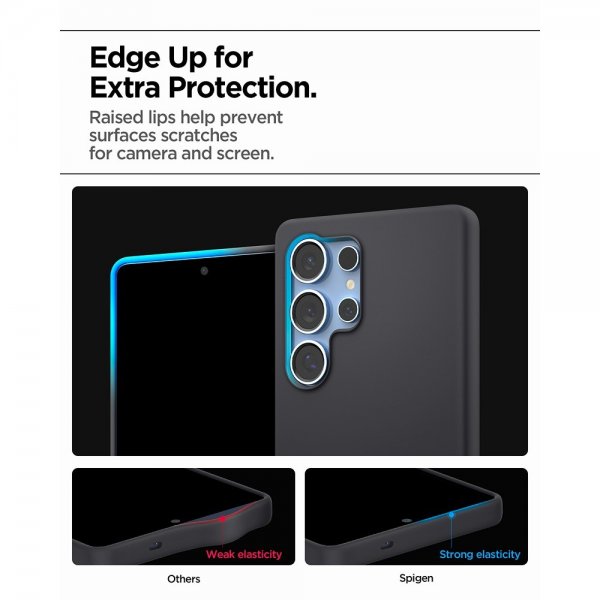 Spigen Samsung Galaxy S25 Ultra Kuori Silicone Fit MagFit Musta
