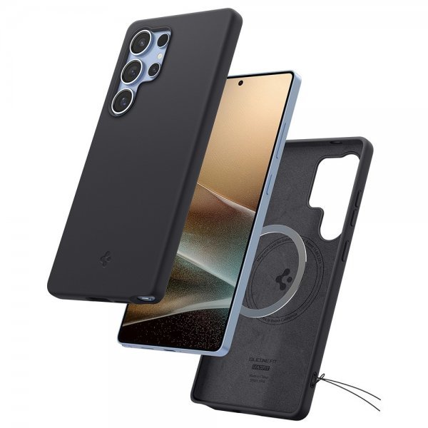 Spigen Samsung Galaxy S25 Ultra Kuori Silicone Fit MagFit Musta