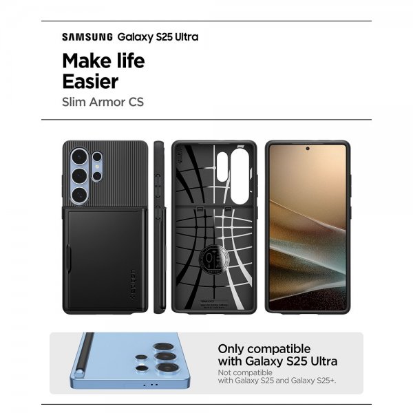 Spigen Samsung Galaxy S25 Ultra Kuori Slim Armor CS Musta