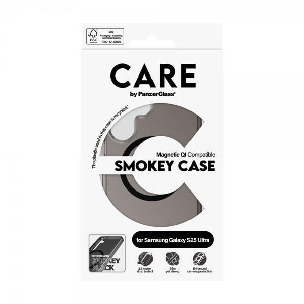 CARE by PanzerGlass Samsung Galaxy S25 Ultra Kuori Smokey MagSafe Musta
