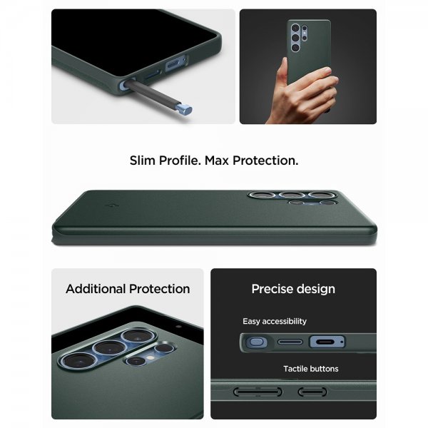 Spigen Samsung Galaxy S25 Ultra Kuori Thin Fit MagFit Abyss Green