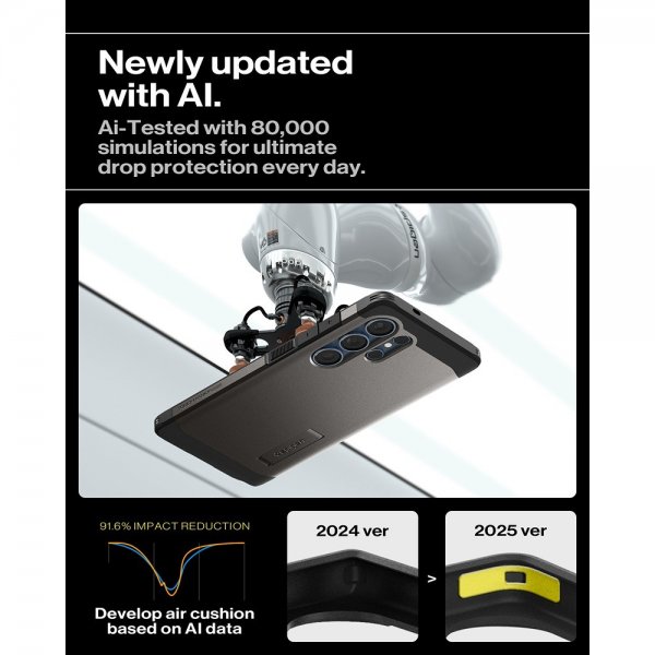 Spigen Samsung Galaxy S25 Ultra Kuoret Tough Armor MagFit Gunmetal